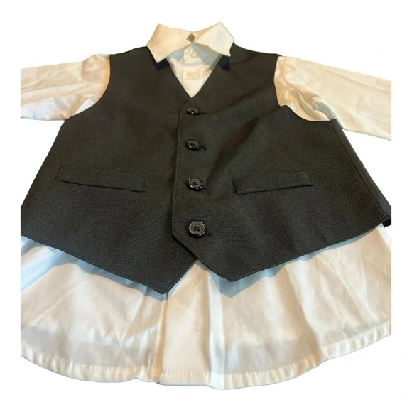 Van Heusen Boy Toddlers Long Sleeve Shirt and Vest Set Size 5 Very Handsome - Picture 5 of 7